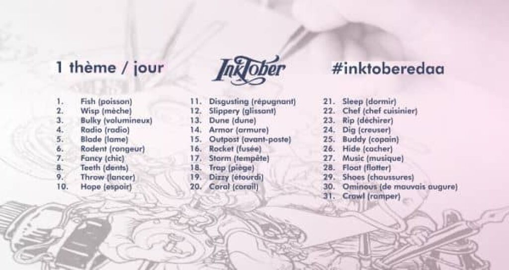 Participation des lves EDAA au Inktober